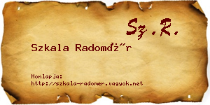 Szkala Radomér névjegykártya